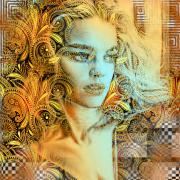 Портрет "Golden Lady" Art-Salon ", International Exhibition And Fair Of Contemporary Art In Gostiny Dvor" Graphics Contest, nomination: "Digital art"- 1st place 2019